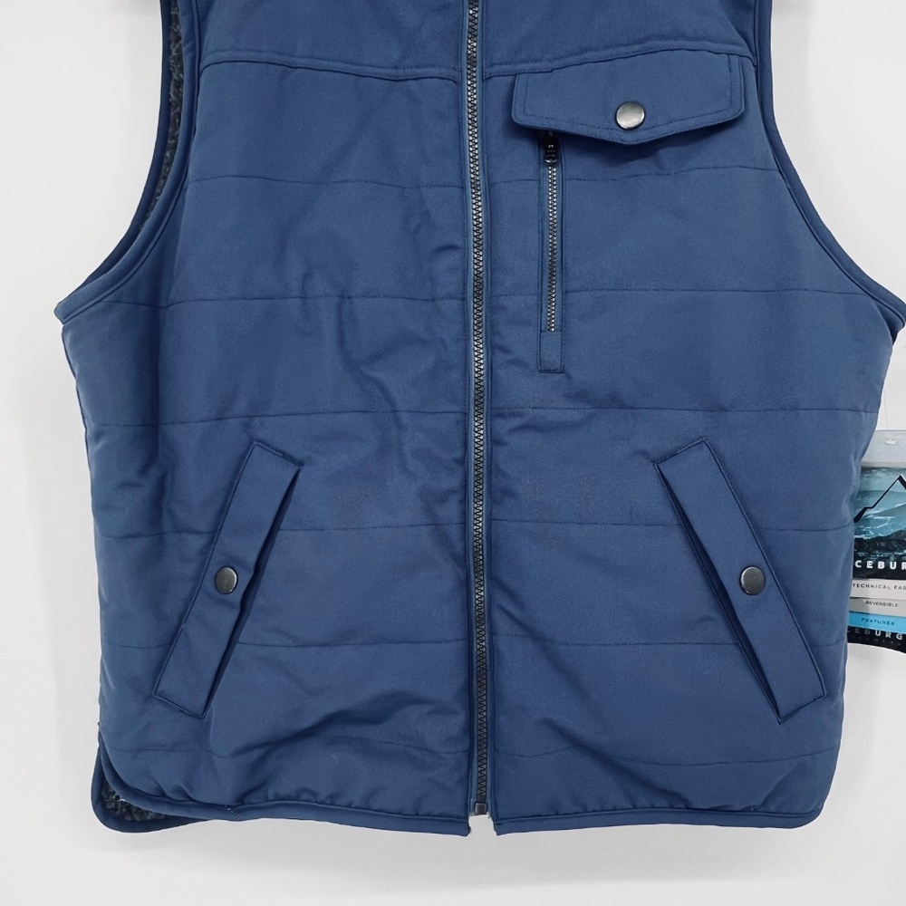 Iceberg Canvas Sherpa Reversible Full Zip Vest NWT L Utility Chores Outdoor Work - Picture 3 of 14
